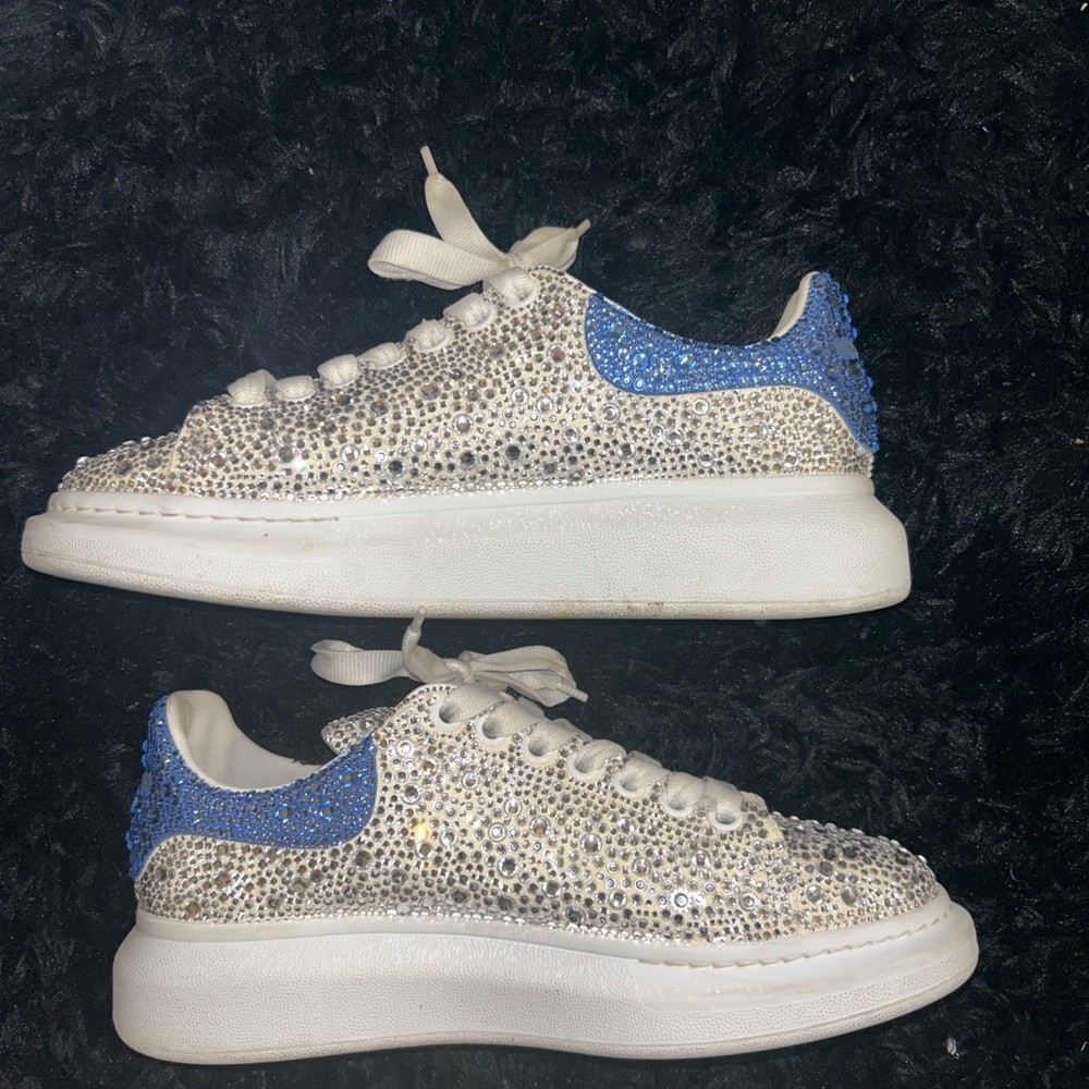 Blue & White Glitter Alexander Mcqueens